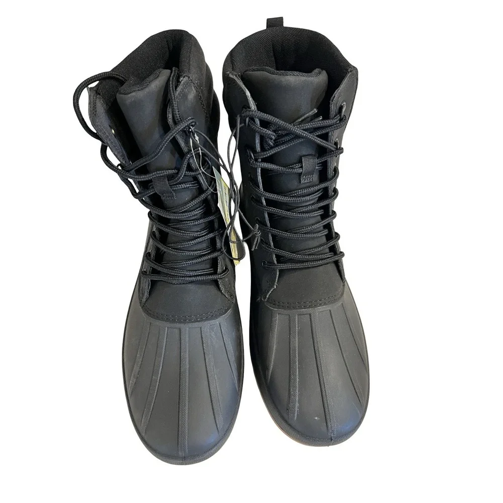 Goodfellow Cody Waterproof Winter Black Lace Up Duck Boots -- Men's Shoe Size 10